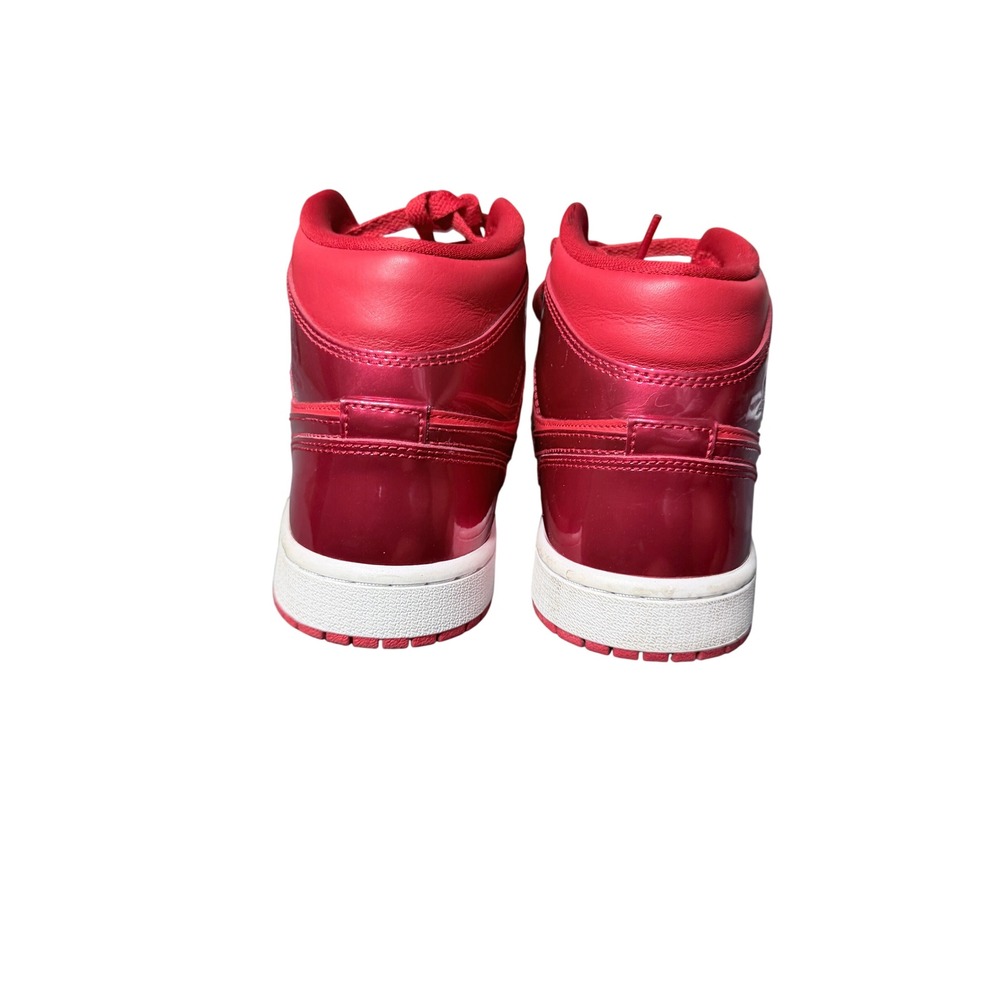 Nike Air Jordan 1 Mid Women Size 8.5 Pomegranate Red Metallic - Picture 8 of 9